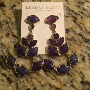 NWT Kendra Scott Purple Chandelier Earrings